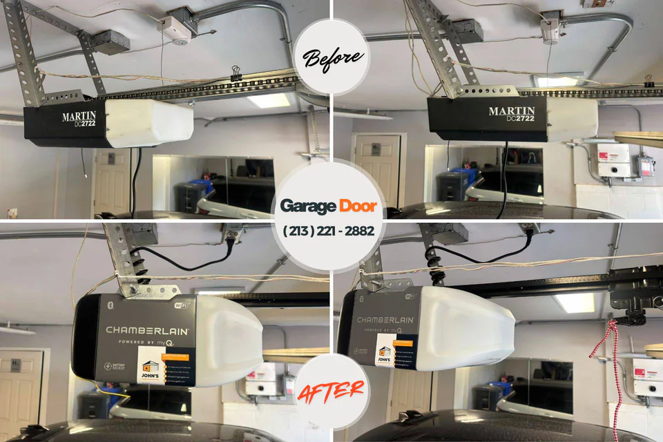 Before and after: garage door repair Toledo, OH